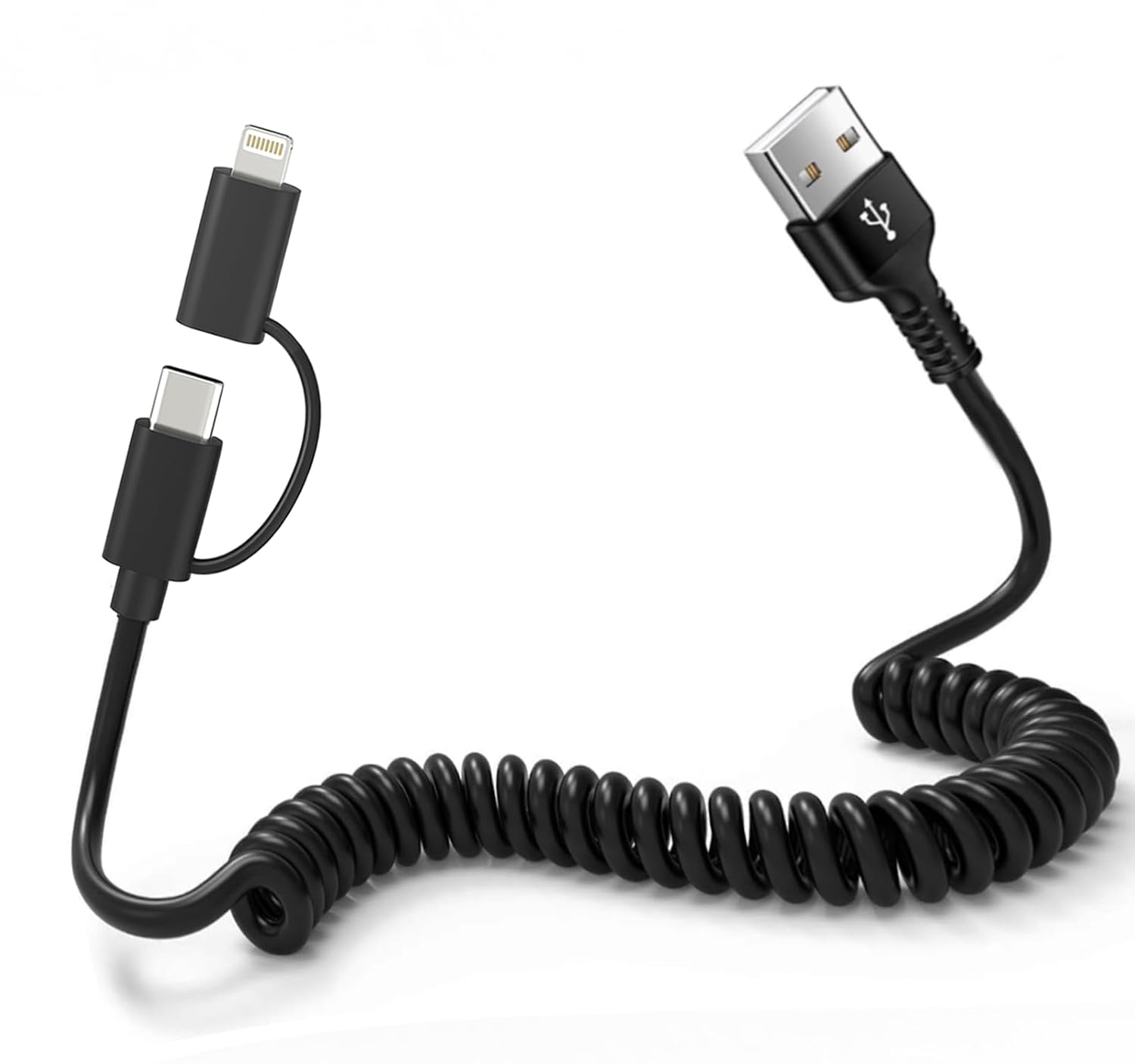 USB to USB C and Lightning Cable