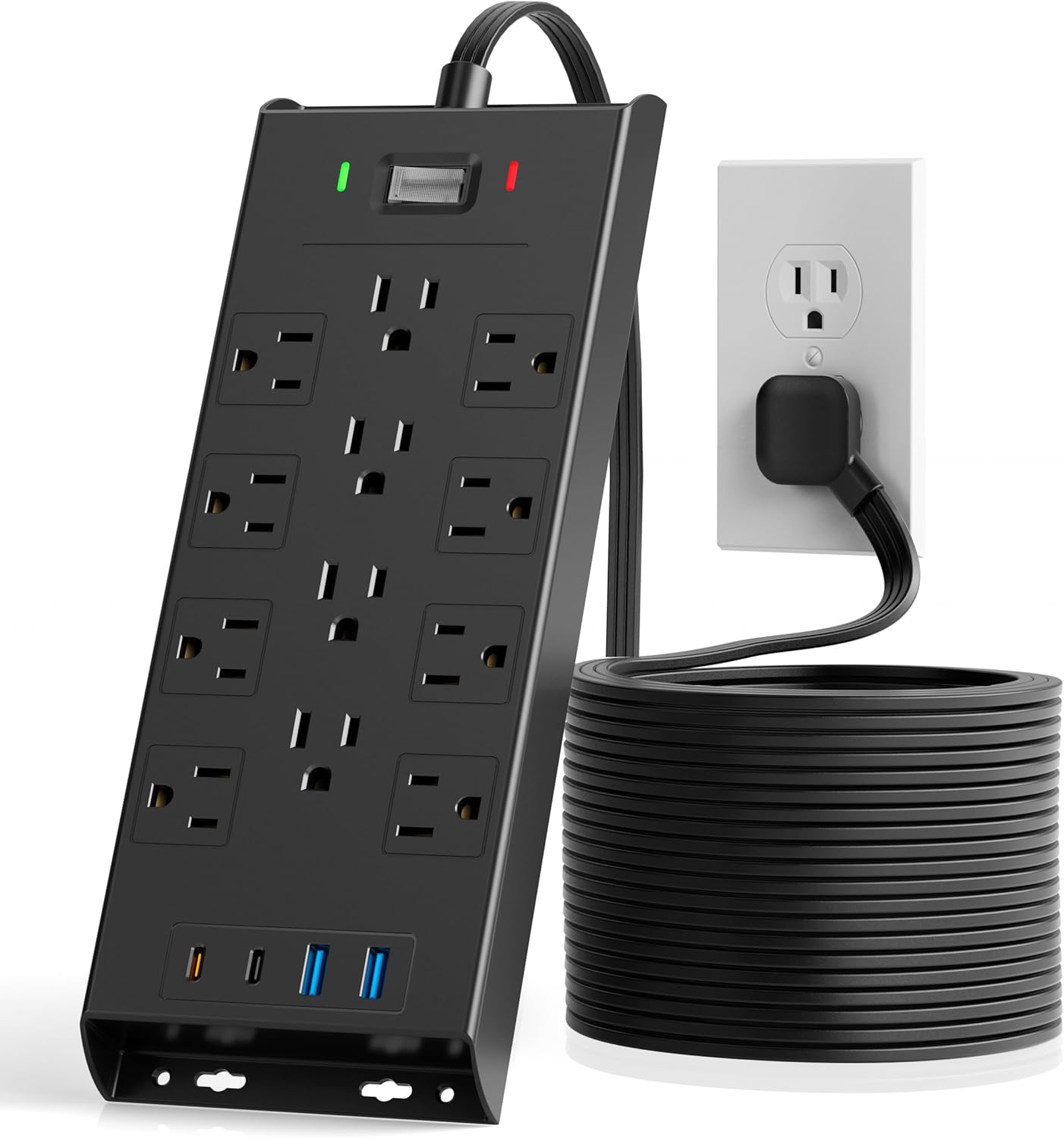 扁平插頭電源線 10 英尺